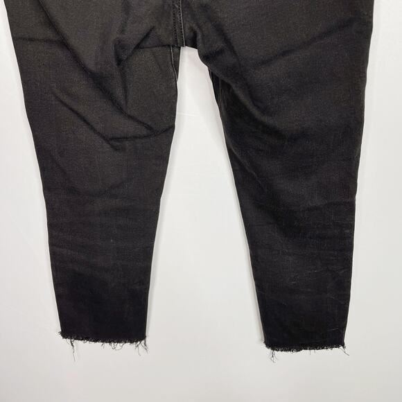 Everlane Womens 29 Ankle Raw Fray Hem Jeans Washed Black Gray Cotton Modal - Picture 6 of 8